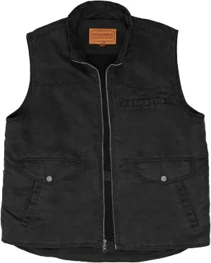 | Men's 8 Pocket Poly Canvas Western Utility Vest | Distressed Finish