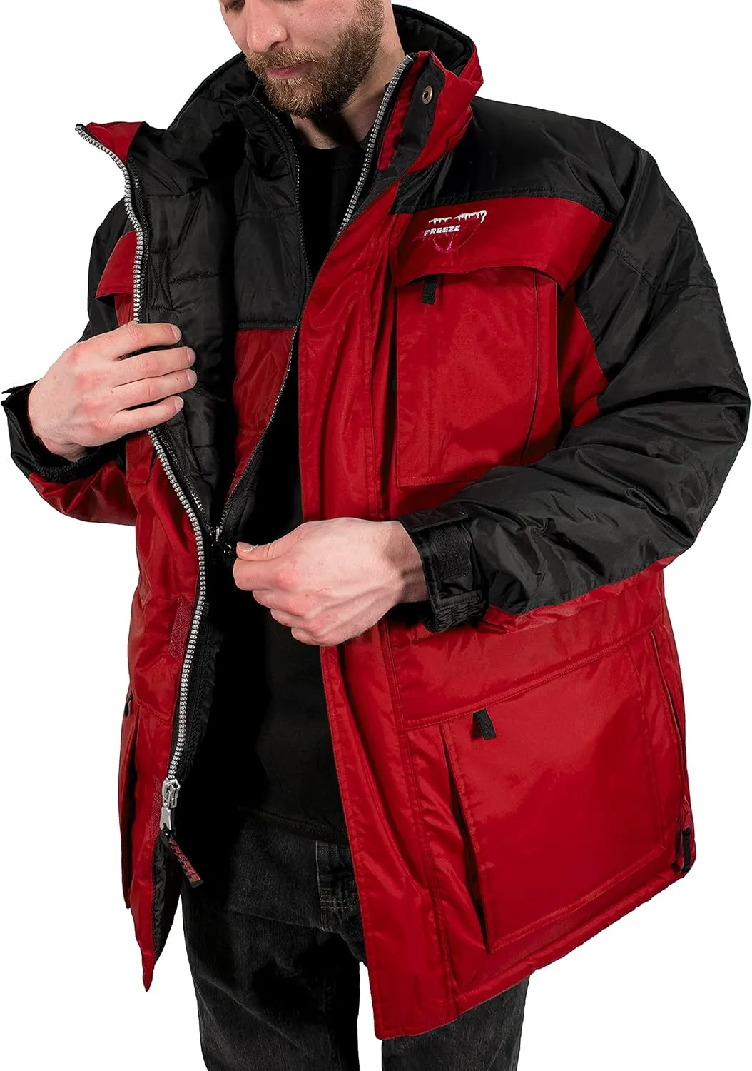 3in1 Men's Winter Coat Jacket Warm Parka w/Insulated Snow Vest