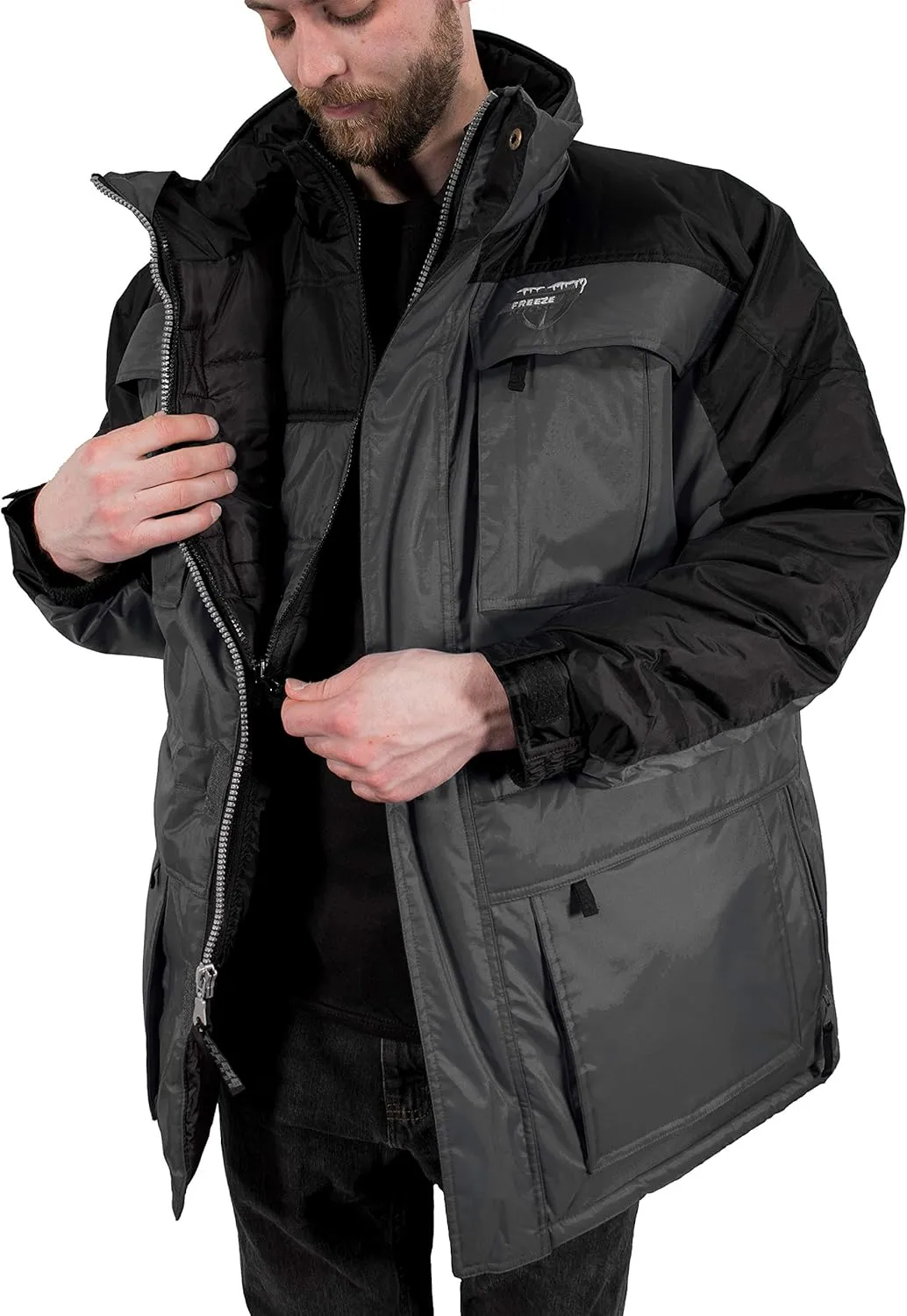 3in1 Men's Winter Coat Jacket Warm Parka w/Insulated Snow Vest