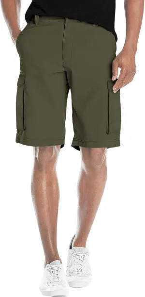Agile Mens Casual Summer Flat Front Essential Stretch Shorts/Cargo Shorts with Pockets