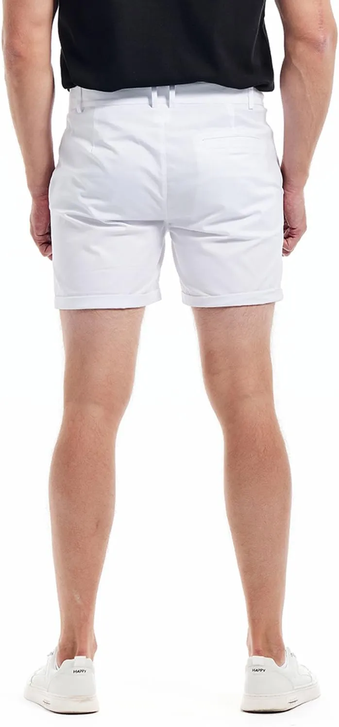 AIMPACT Mens Chino Shorts Slim-fit 5.5" Flat Front Stretch Casual Short Shorts