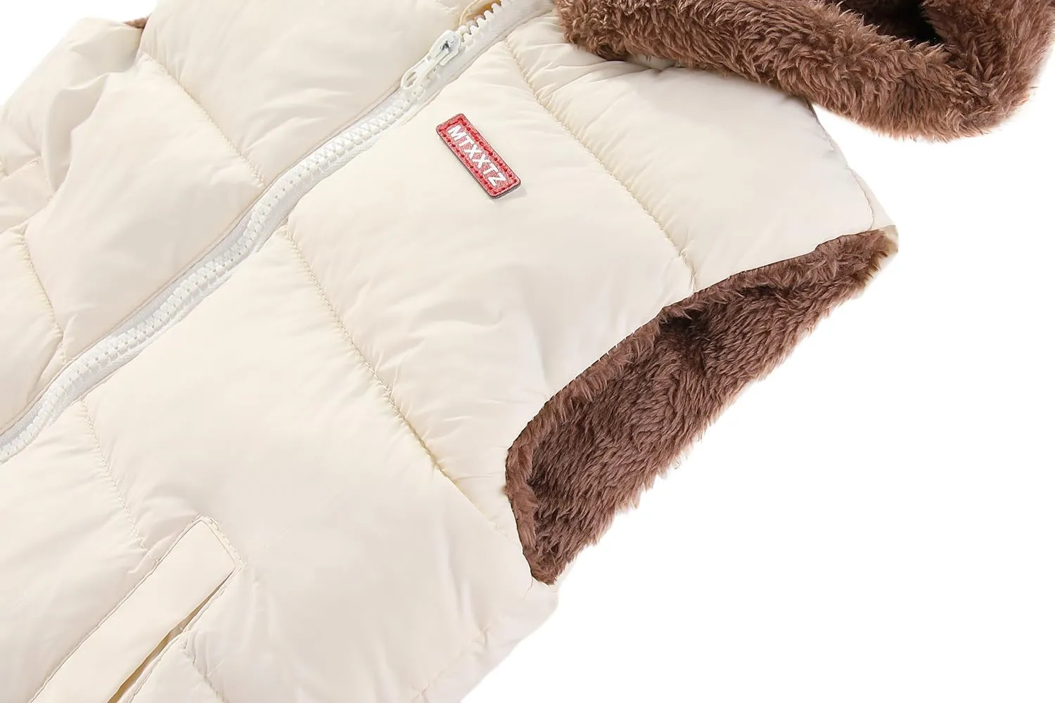 AIWUHE Toddler Boys Girls Hooded Puffer Vest Padded Warm Winter Jacket Sleeveless Bear ears Zipper Up Coat with pocket 1-7Y