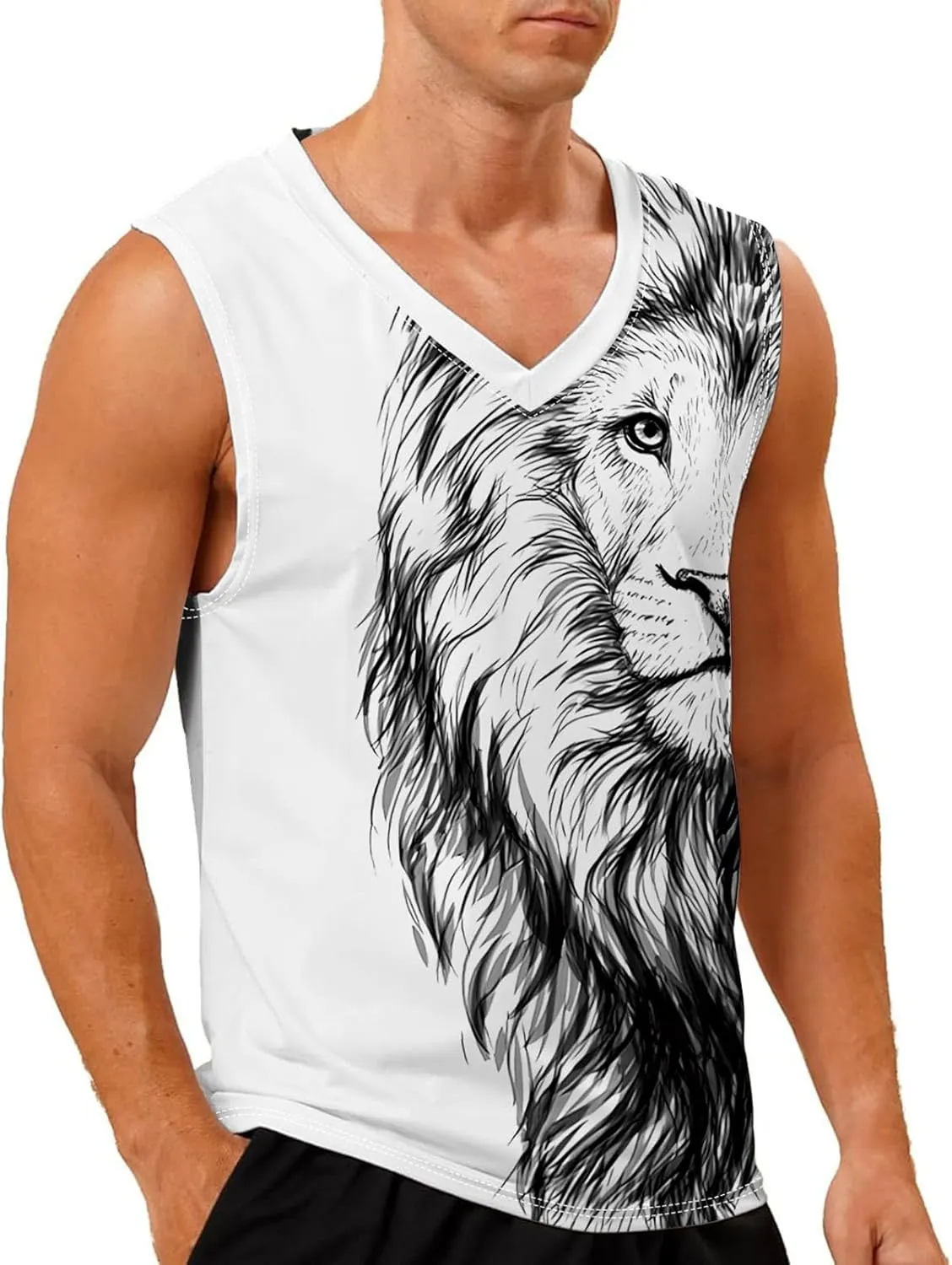 American Flag Patriotic Print Men Muscle Tank Tops Sleeveless Tee Shirts Independence Day July 4th Top