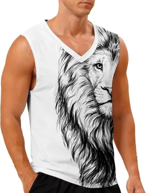 American Flag Patriotic Print Men Muscle Tank Tops Sleeveless Tee Shirts Independence Day July 4th Top