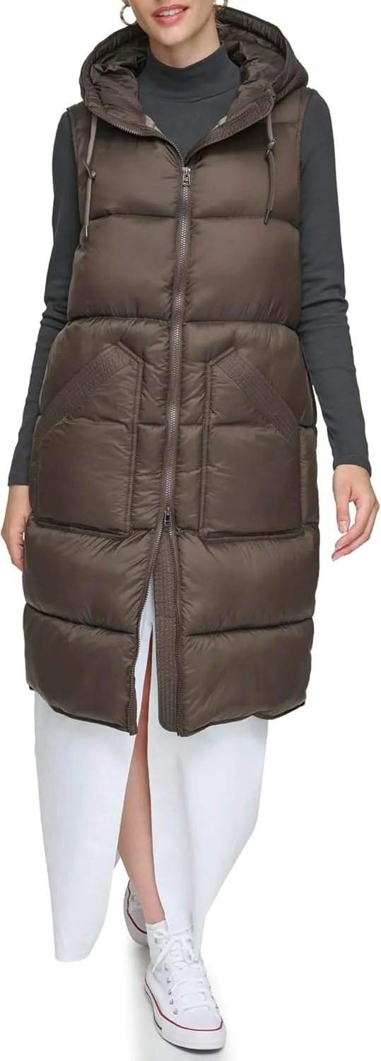 Andrew Marc Women's Kerr Long Quilted Puffer Vest