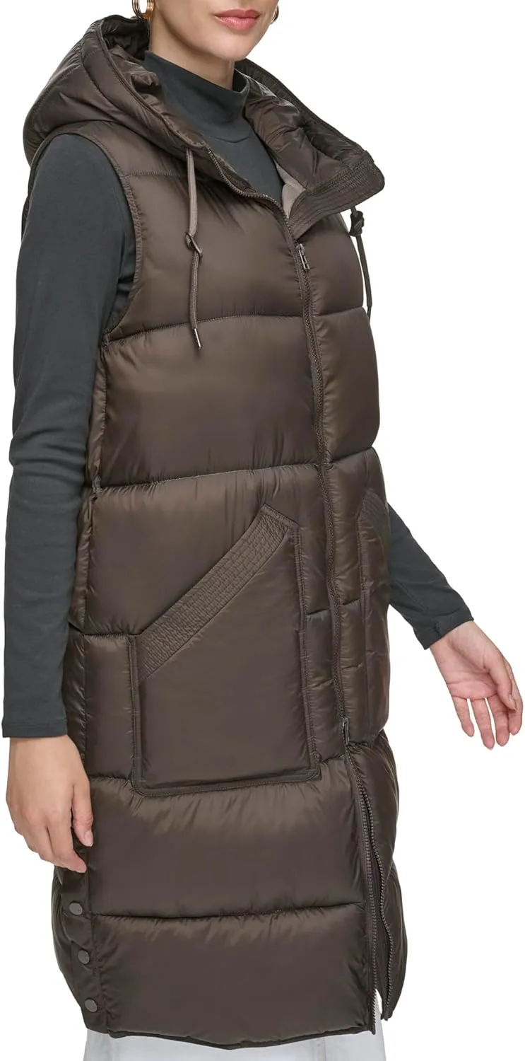 Andrew Marc Women's Kerr Long Quilted Puffer Vest