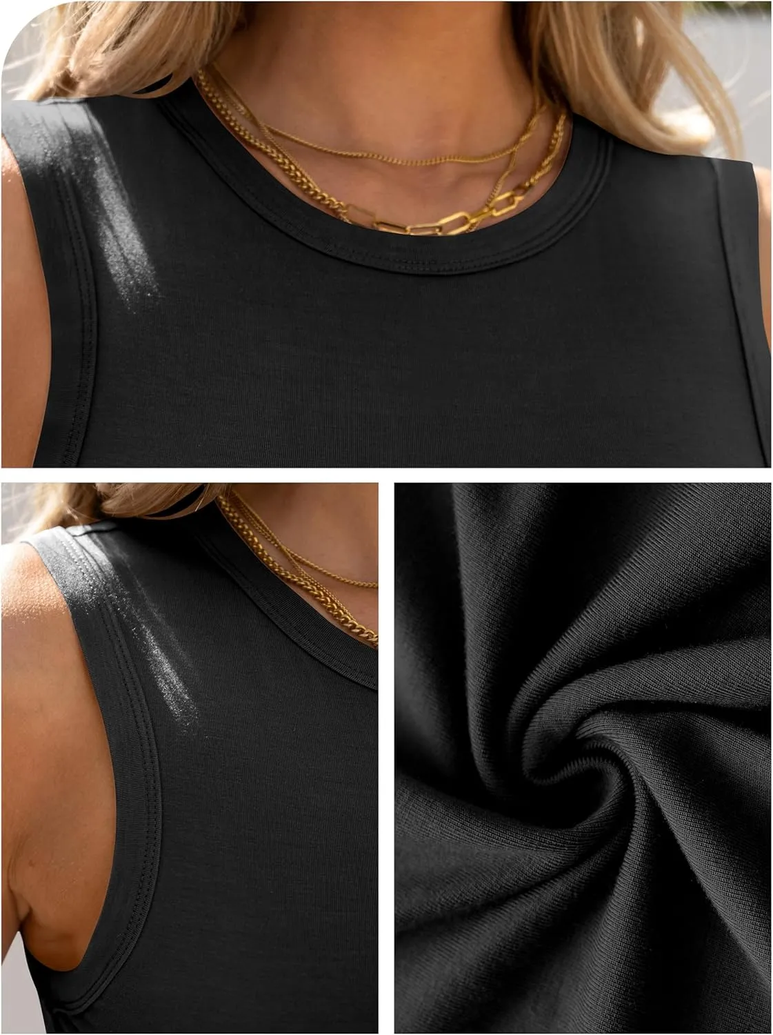 ANRABESS Womens High Neck Tank Tops Stretchy Sleeveless Racerback Sexy Slim Fit Basic Tee Shirts Y2K Trendy Summer Outfits