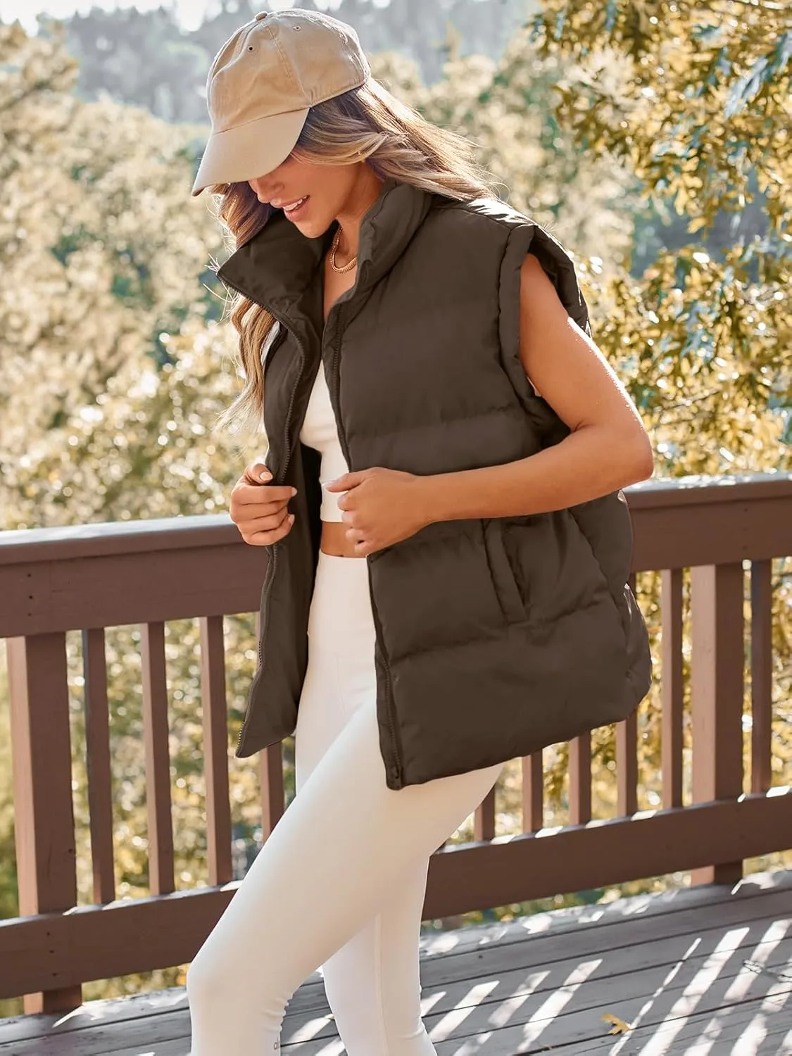 AUTOMET Womens Puffer Vests Fall Fashion Jackets Puffy Outfits 2025 Trendy Sleeveless Coats Outerwear Winter Clothes