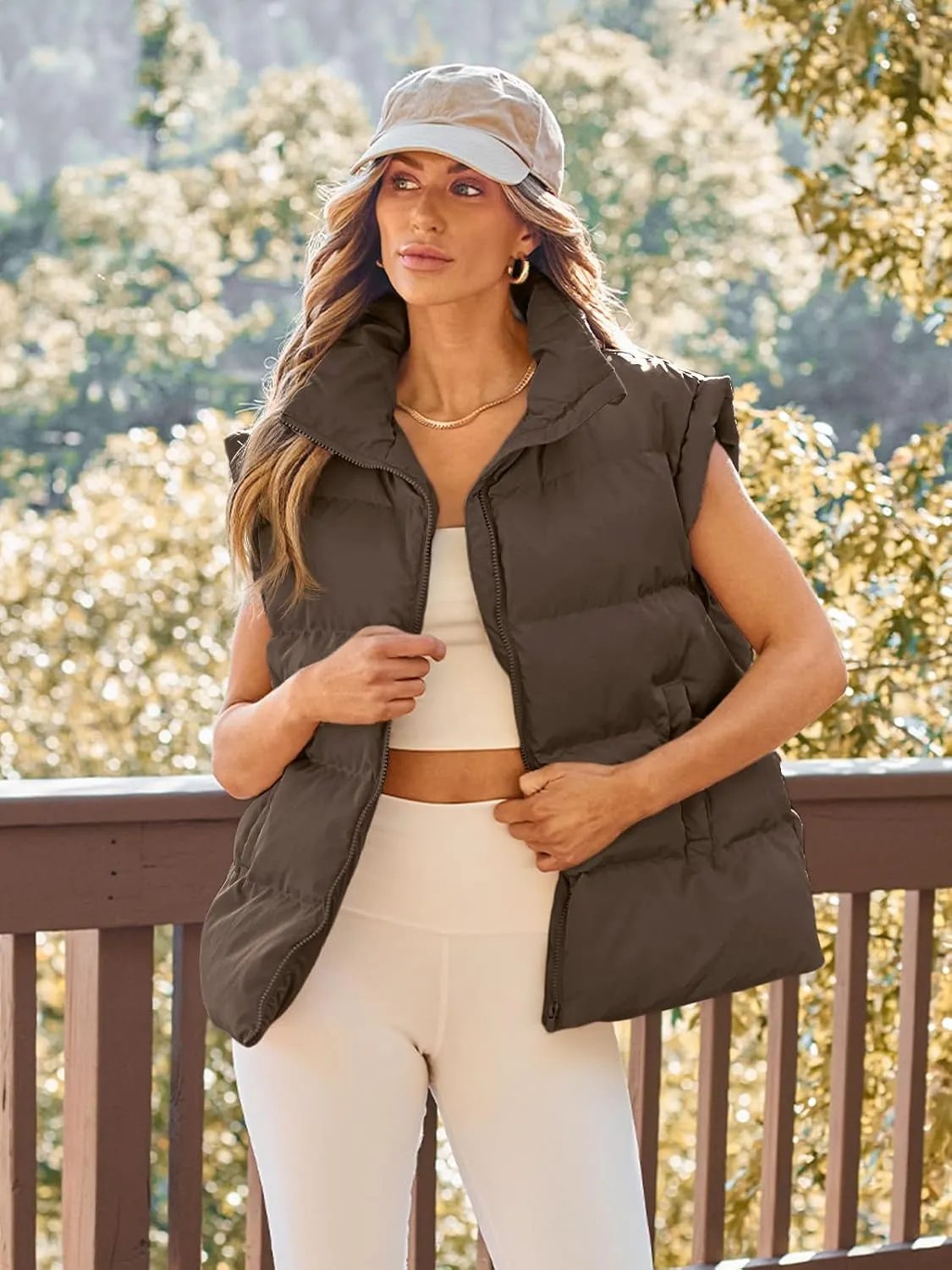 AUTOMET Womens Puffer Vests Fall Fashion Jackets Puffy Outfits 2025 Trendy Sleeveless Coats Outerwear Winter Clothes