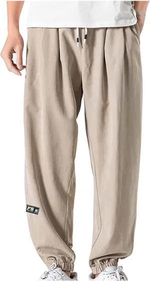 Baggy Sweatpants for Men 2023 Casual Loose Drawstring Solid Baggy Pants Outdoor Fashion Beam Feet Sweatpants