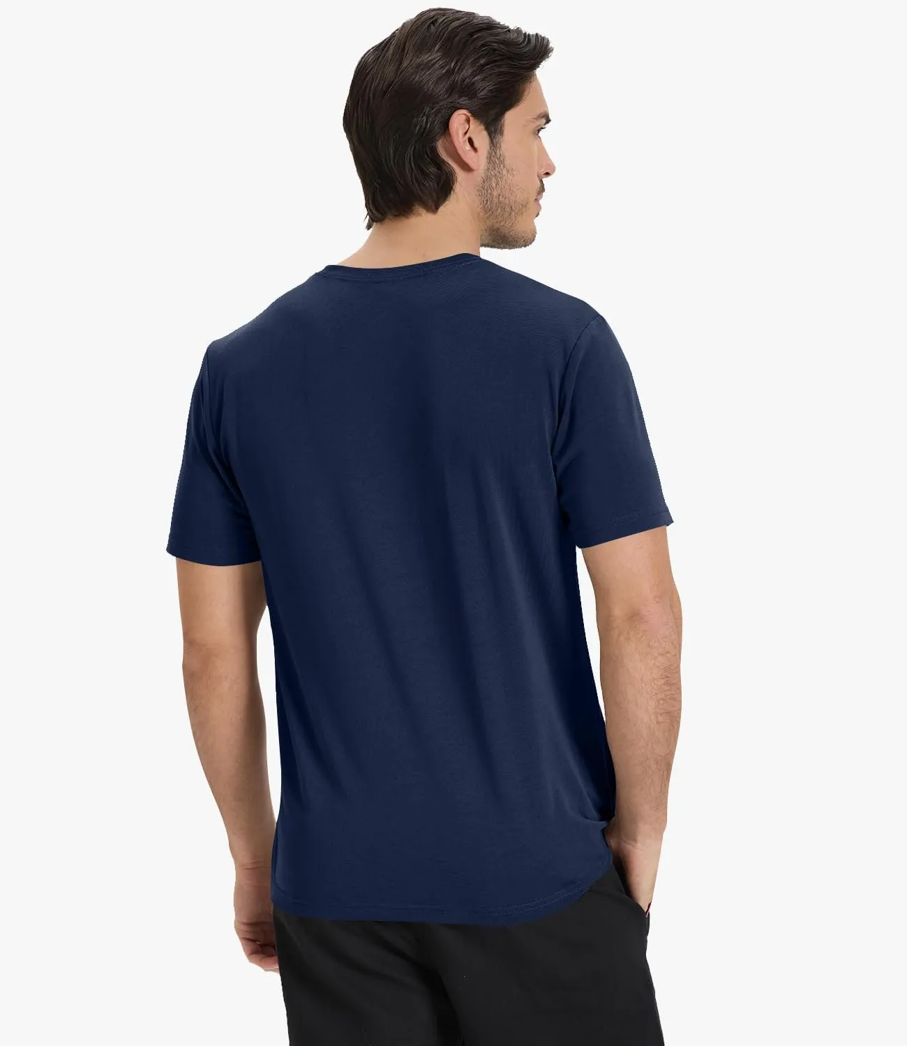 BAMBOO COOL Men's Crewneck T-Shirts Undershirts for Men Short Sleeve Shirts Heavy Weight Tees Classic Comfortable Tshirt
