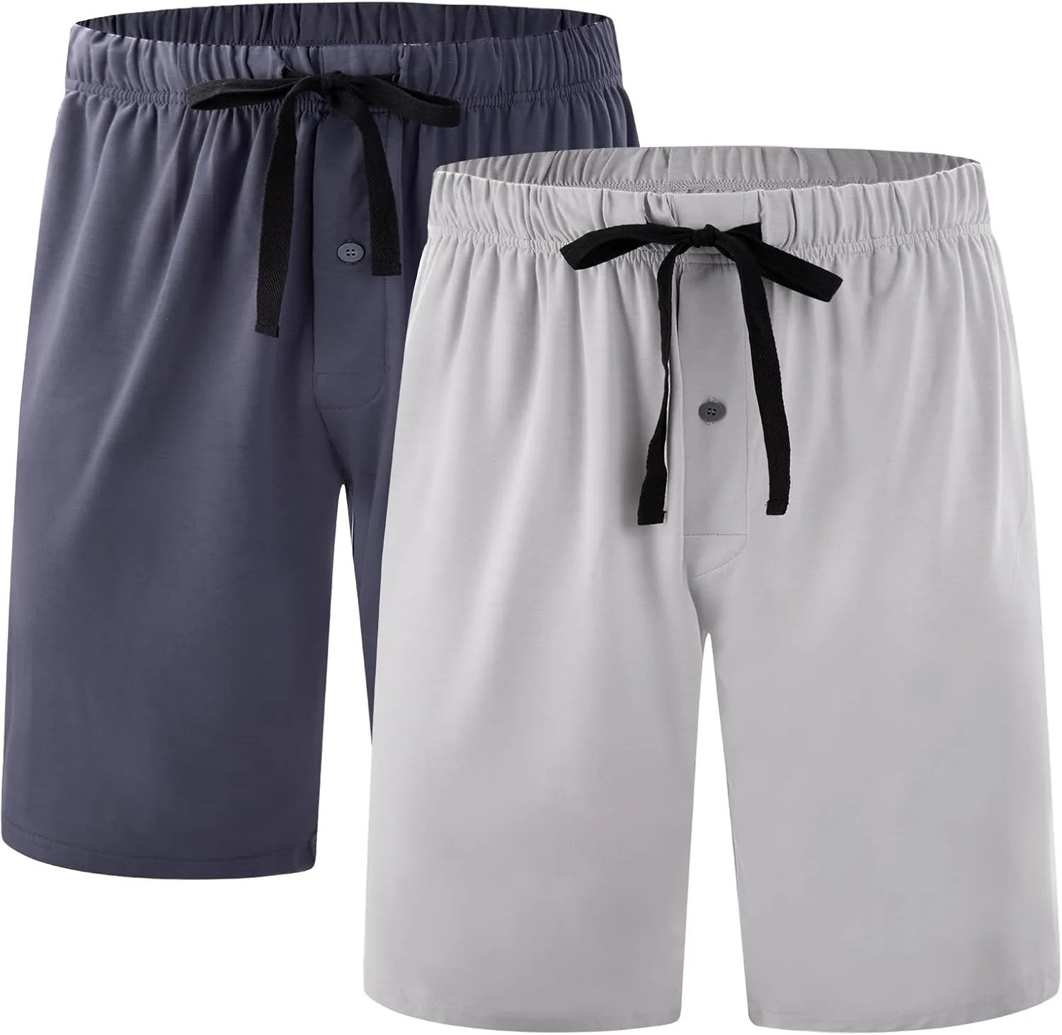 BAMBOO COOL Mens Pajama Shorts Soft Sleep Shorts Comfy Lounge Pajama Bottoms with Pockets