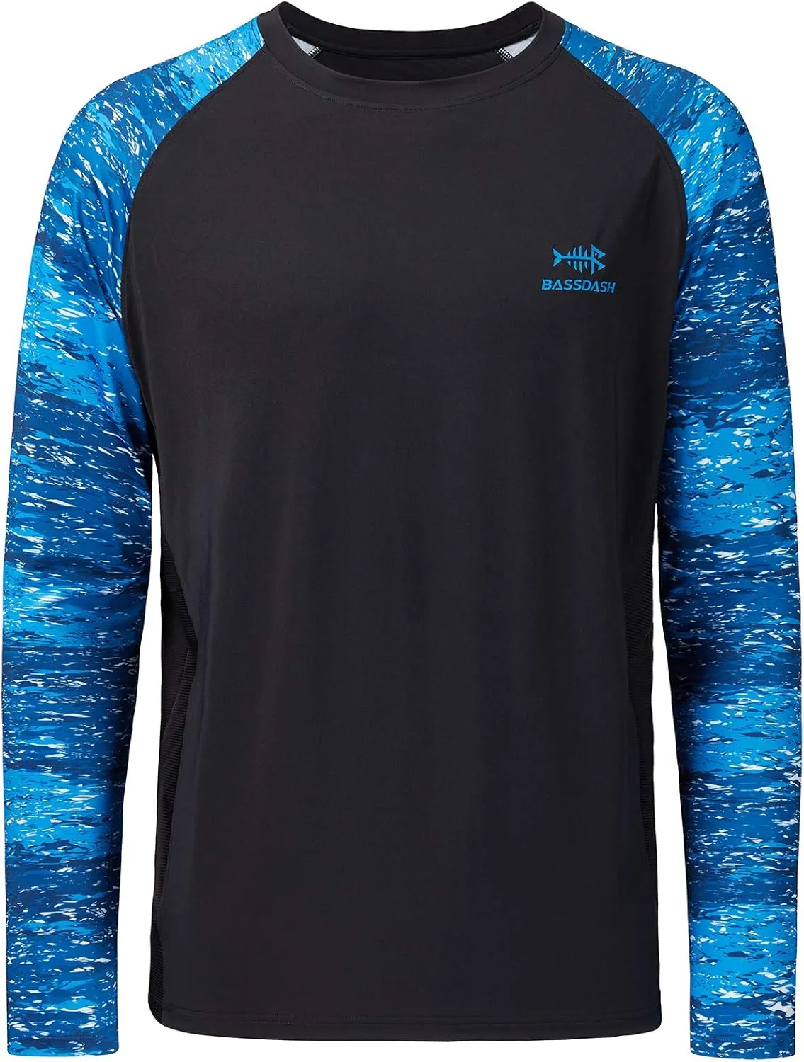 BASSDASH UPF 50 Fishing Tee for Men Camo Long Sleeve Shirt Quick Dry Sweatshirts