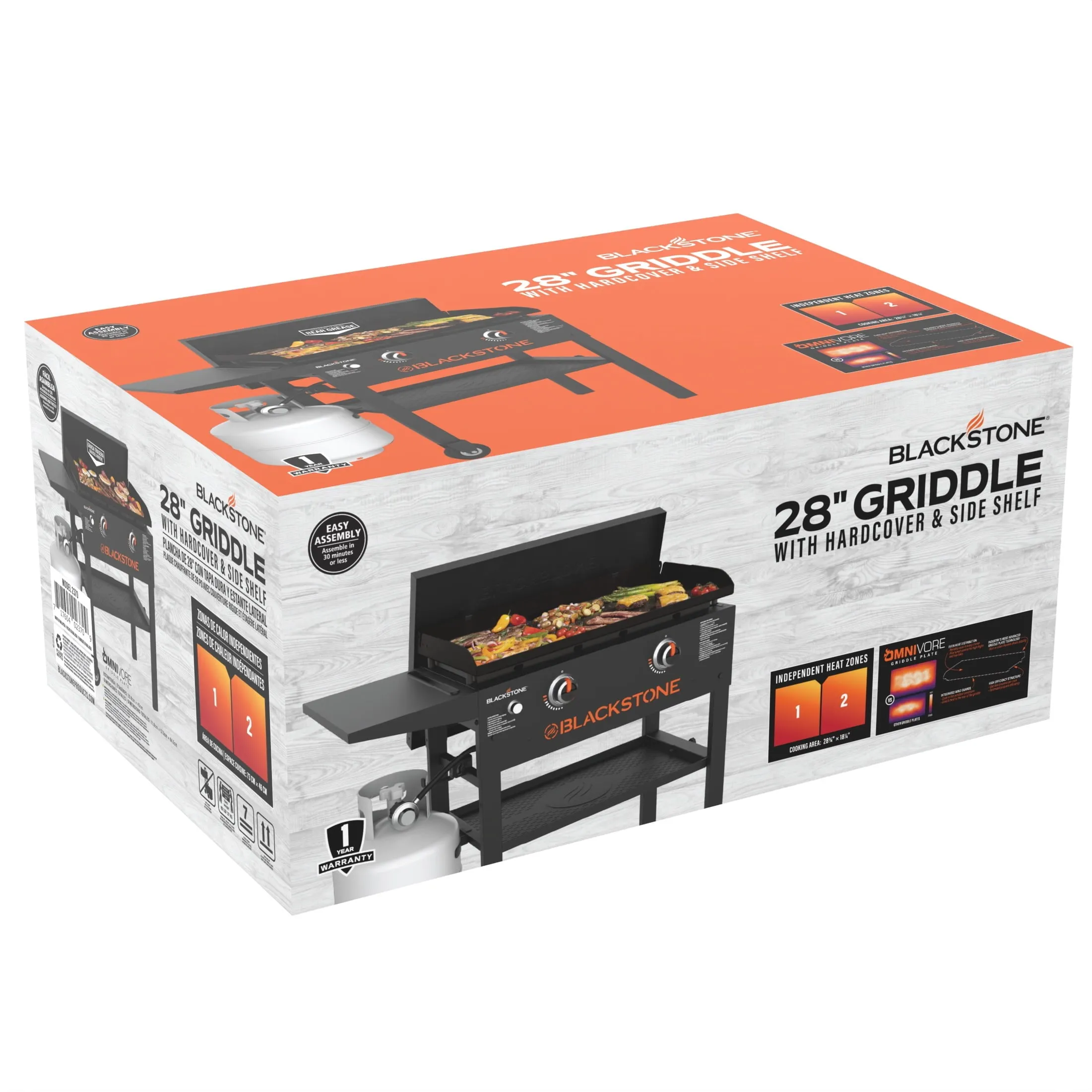 Blackstone Original 2-Burner 28" Propane Omnivore Griddle with Hard Cover