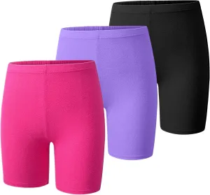 BOOPH Girls Volleyball Bike Shorts Toddler Kids Athletic Cartwheel Dance Compression Shorts 3 Pack