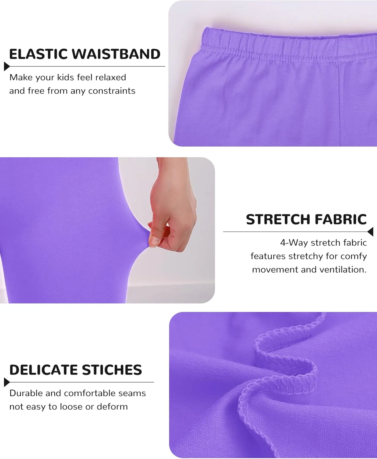 BOOPH Girls Volleyball Bike Shorts Toddler Kids Athletic Cartwheel Dance Compression Shorts 3 Pack