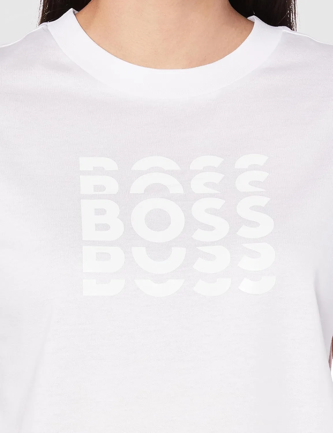 BOSS Women's Season Artwork Organic Cotton Slim Fit T-Shirt