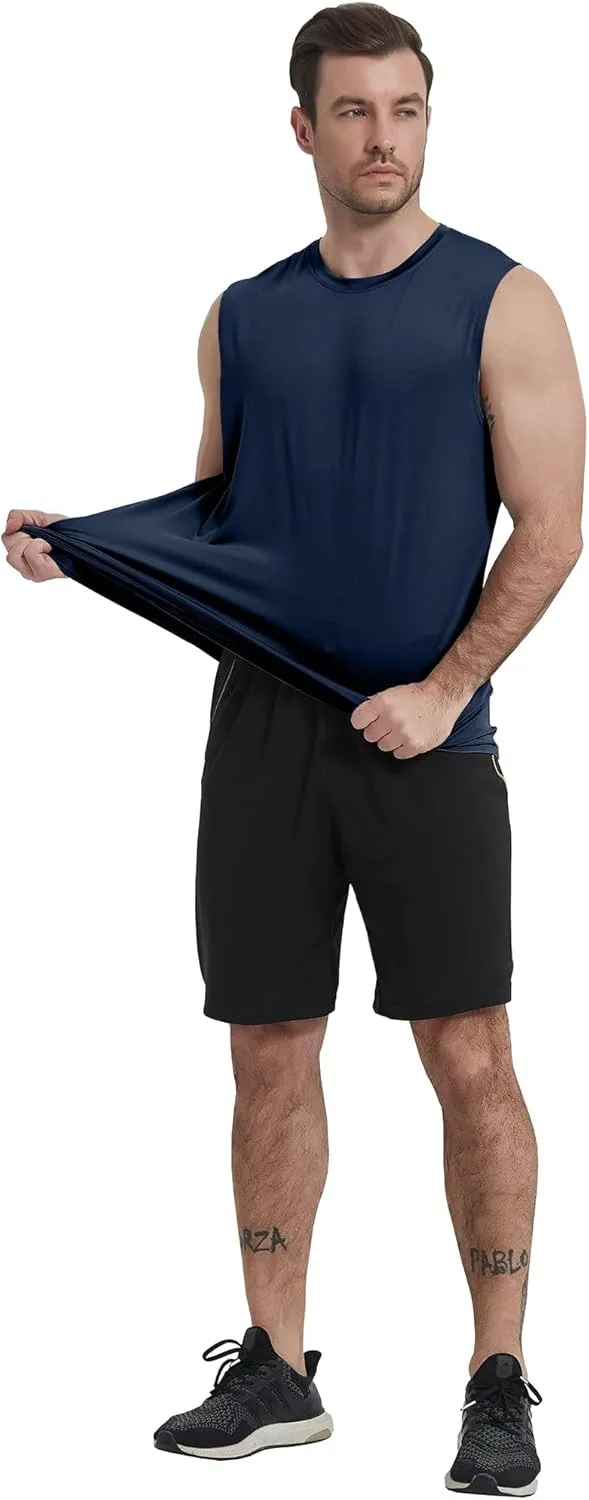 Boyzn Men's 3 Pack Workout Tank Tops Gym Athletic Muscle Tee Bodybuilding Fitness Sleeveless T-Shirts