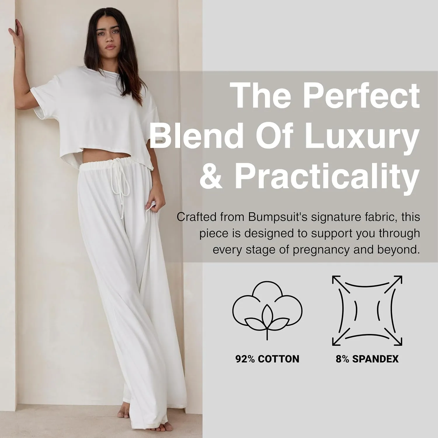 BUMPSUIT Cloud Slim Pant - Buttery Soft Maternity Sweatpants for Ultimate Comfort | Maternity Yoga Pants & Pregnancy Pants