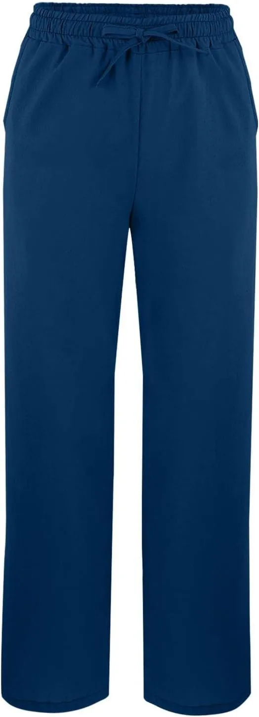 Capris Linen Pants for Women 2025 Summer High Waist Elastic Straight Leg Lounge Pant Lightweight Beach Trousers