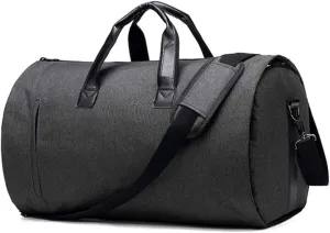 Carry On Garment Bag Convertible Suit Travel Bag with Shoe Pocket Large Waterproof Travel Duffel Bag Weekend Bag Overnight Bag for Women & Men (Black)