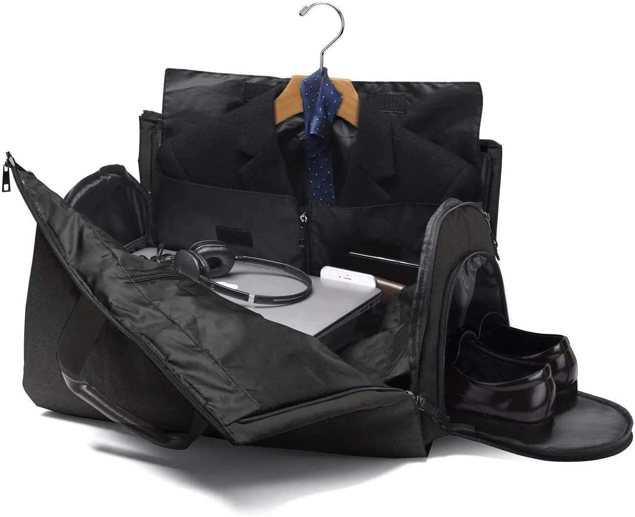 Carry-on Garment Bag Large Duffel Bag Suit Travel Bag Weekend Bag Flight Bag with Shoe Pouch for Men Women (Color : B, Size : 55 * 30 * 28cm)