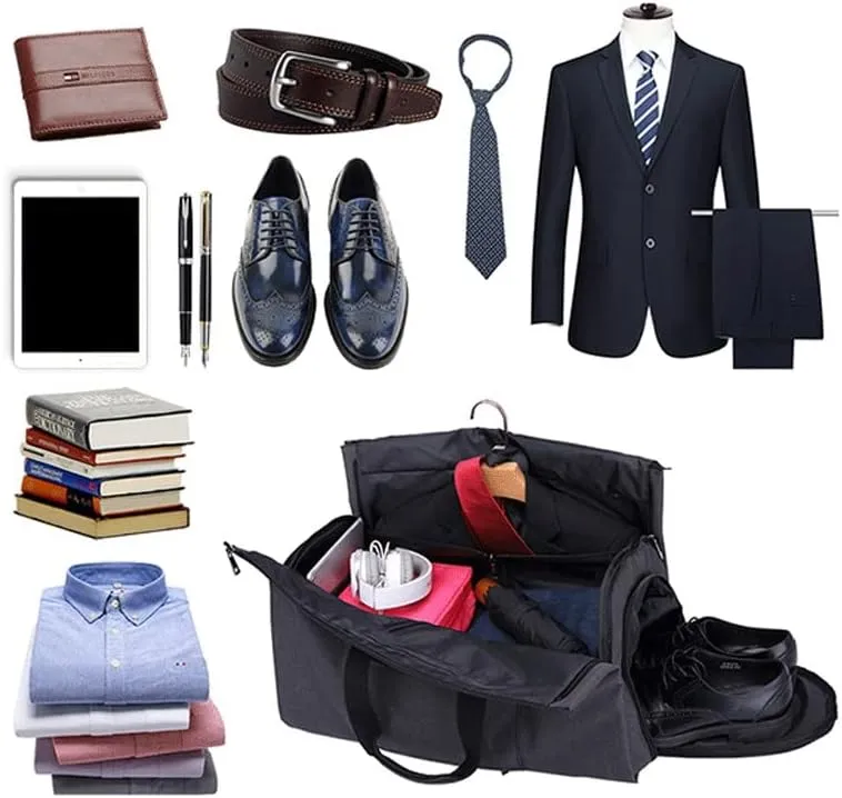 Carry on Garment Bag,Carry on Garment Duffel Bag for Men Women - 2 in 1 Hanging Suitcase Suit Travel Bags (Color : C, Size : 55 * 30 * 28cm)