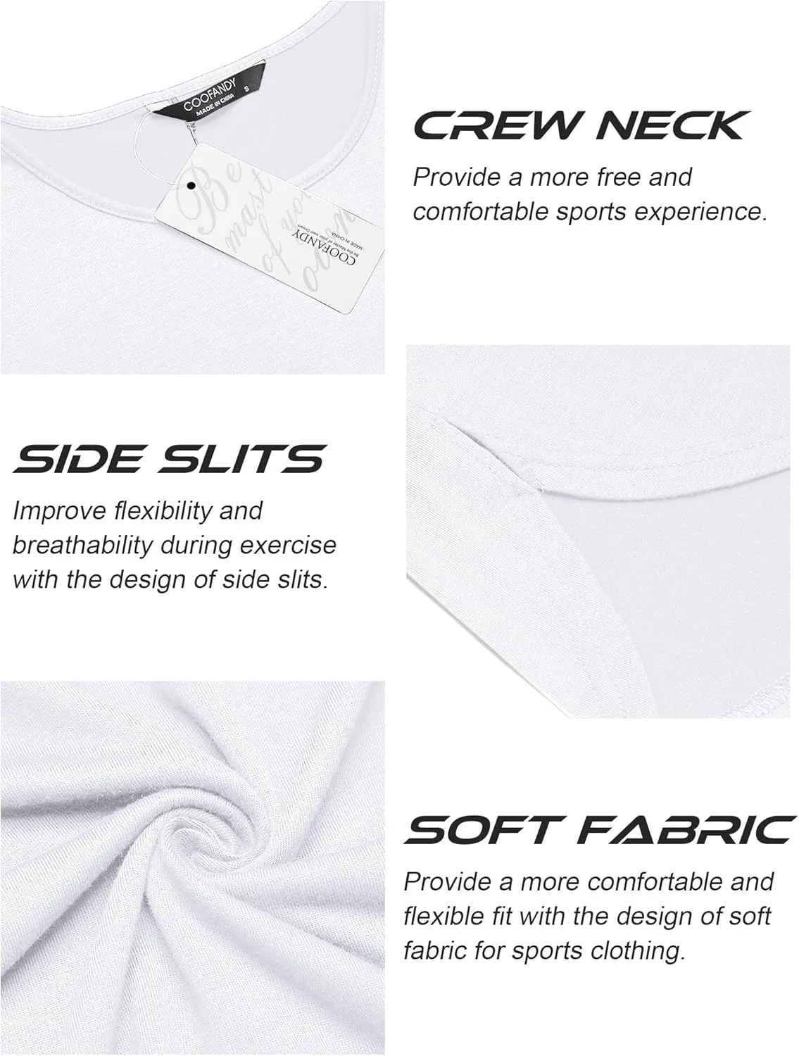 COOFANDY Men's 3 Pack Workout Tank Tops Sleeveless Gym Shirts Bodybuilding Fitness Muscle Tee Shirts