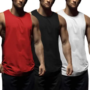 COOFANDY Men's 3 Pack Workout Tank Tops Sleeveless Gym Shirts Bodybuilding Fitness Muscle Tee Shirts