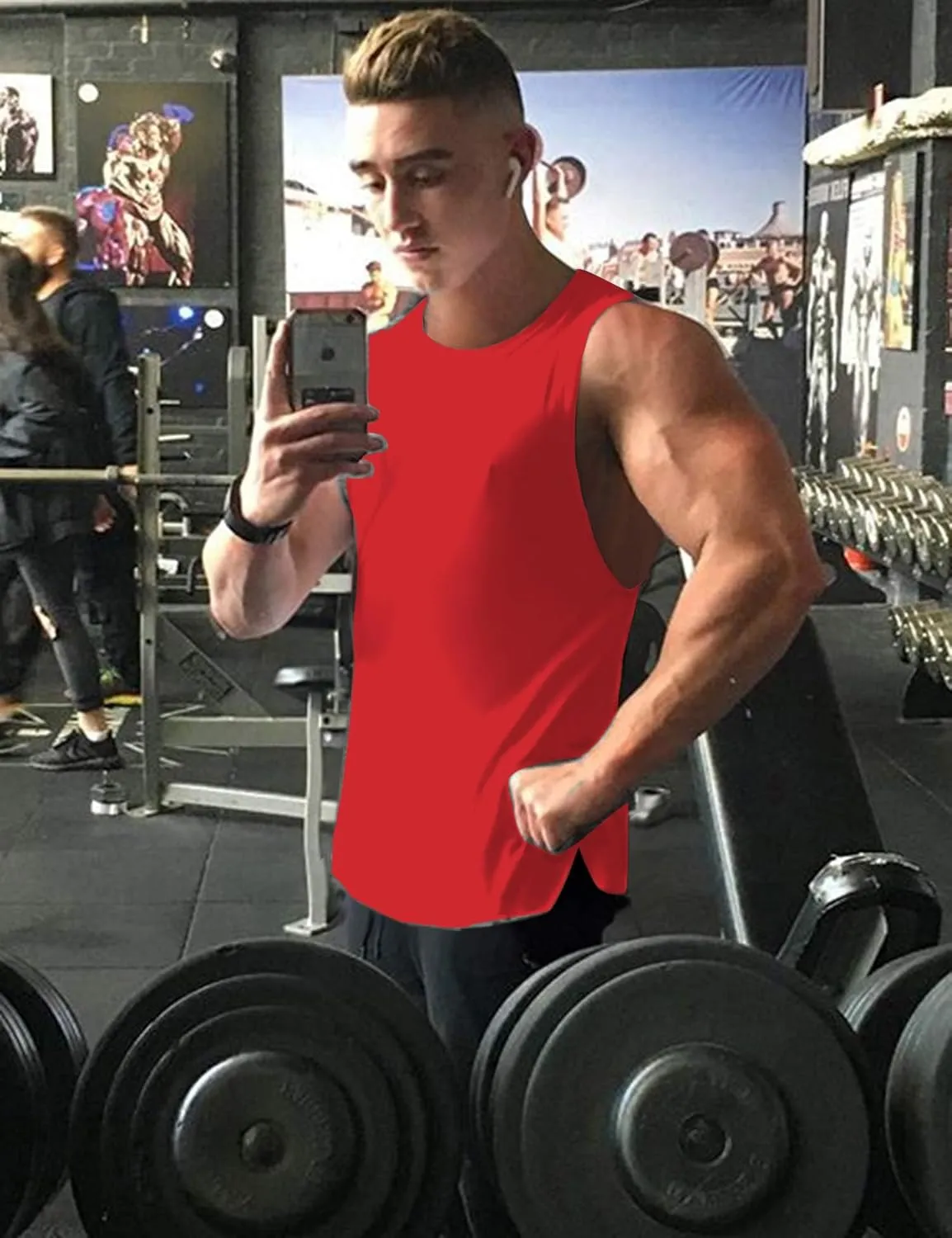 COOFANDY Men's 3 Pack Workout Tank Tops Sleeveless Gym Shirts Bodybuilding Fitness Muscle Tee Shirts