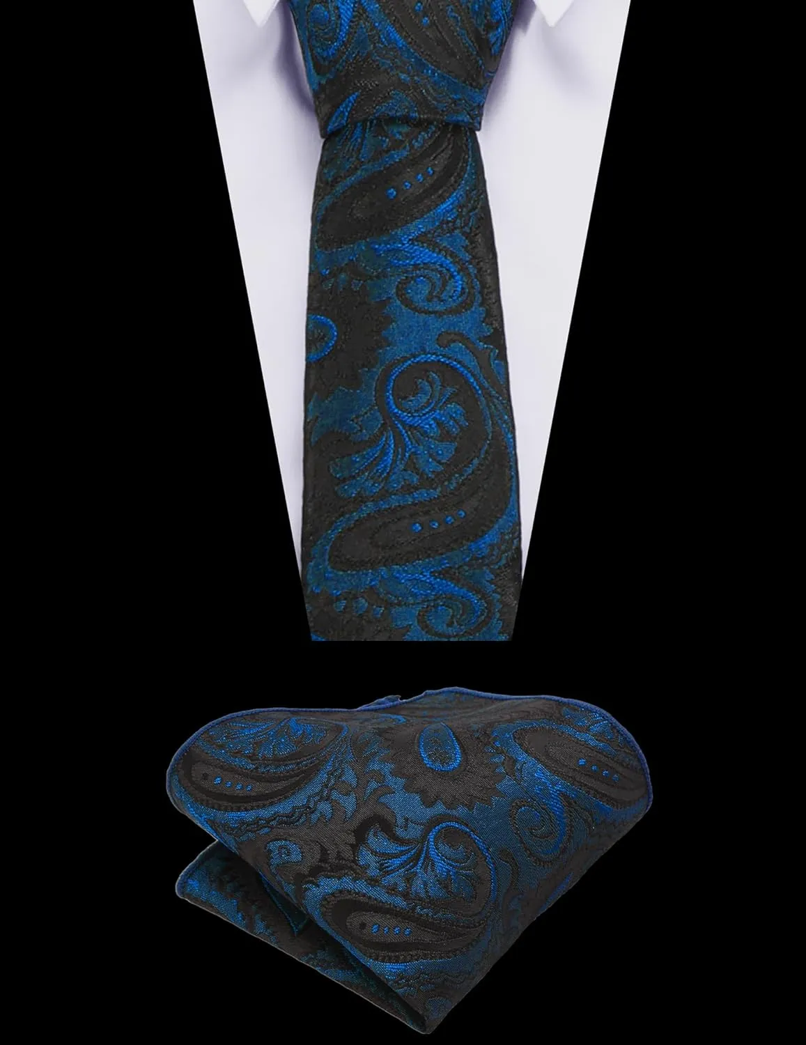 COOFANDY Men's Christmas Vest Tie Set 3PC Paisley Jacquard Waistcoat and Necktie Pocket Square for Holiday Party Wedding
