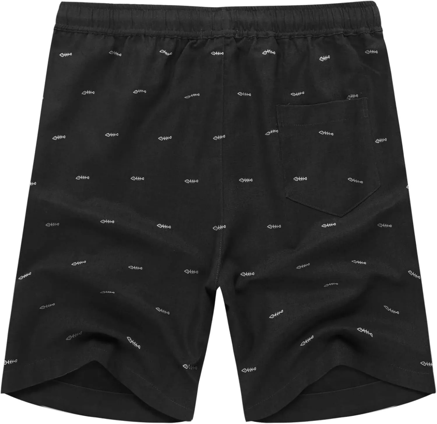 COOFANDY Men's Linen Shorts Casual Elastic Waist Drawstring Summer Beach Shorts