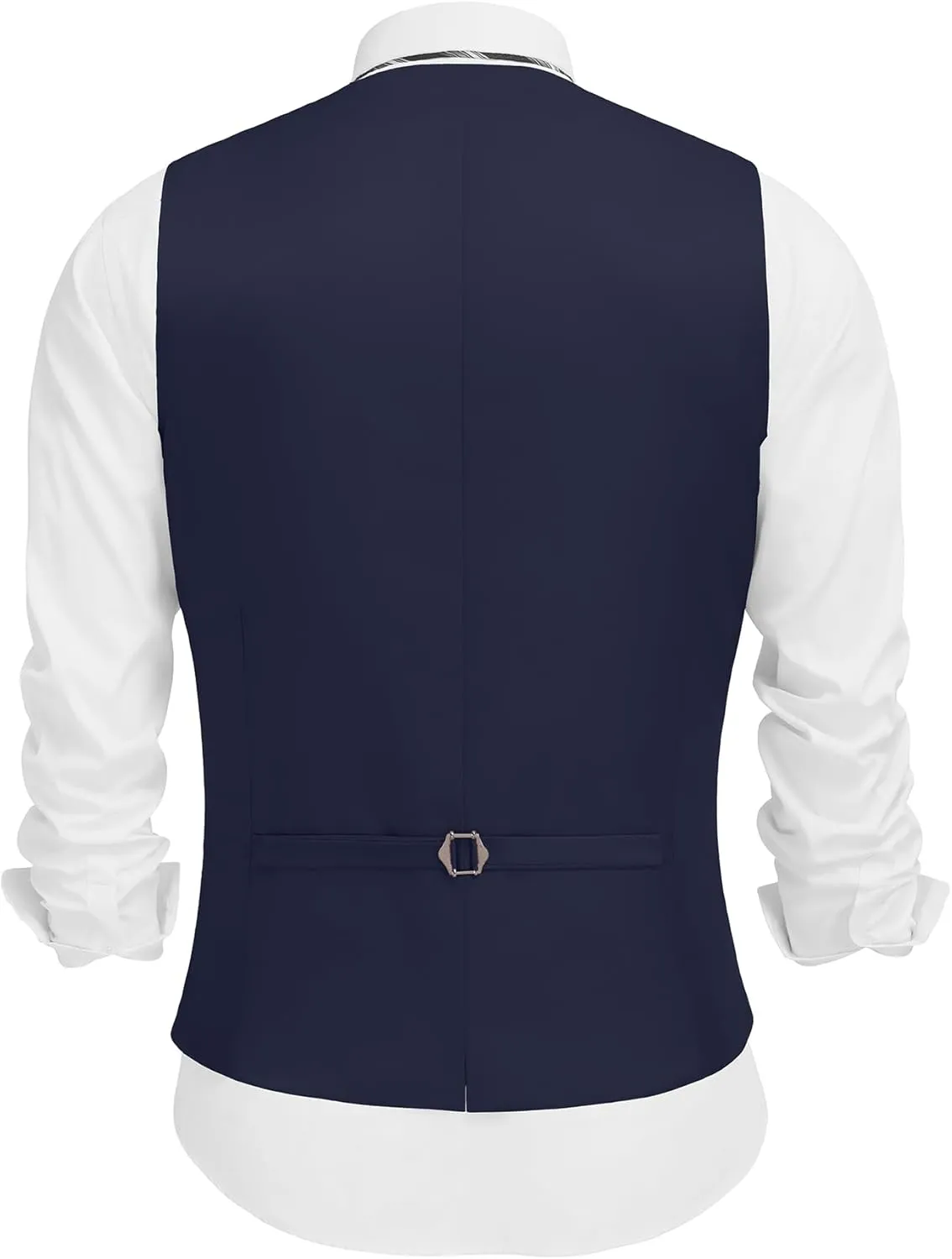 COOFANDY Men's Linen Vest Casual Linen Slim Fit Suit Vests Dress Waistcoat Wedding Business Prom
