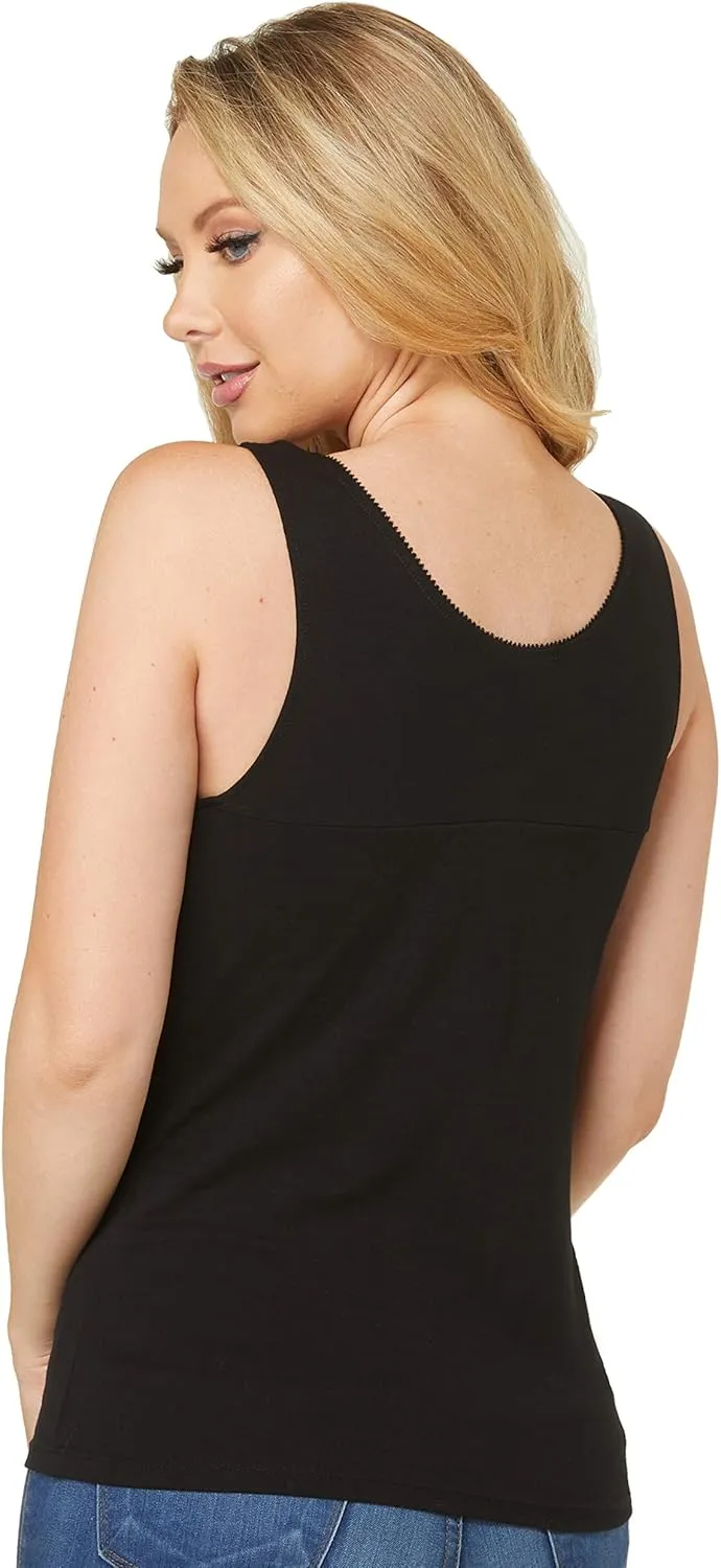 Crochet Neckline Tank Top Underwire Camisole M3703