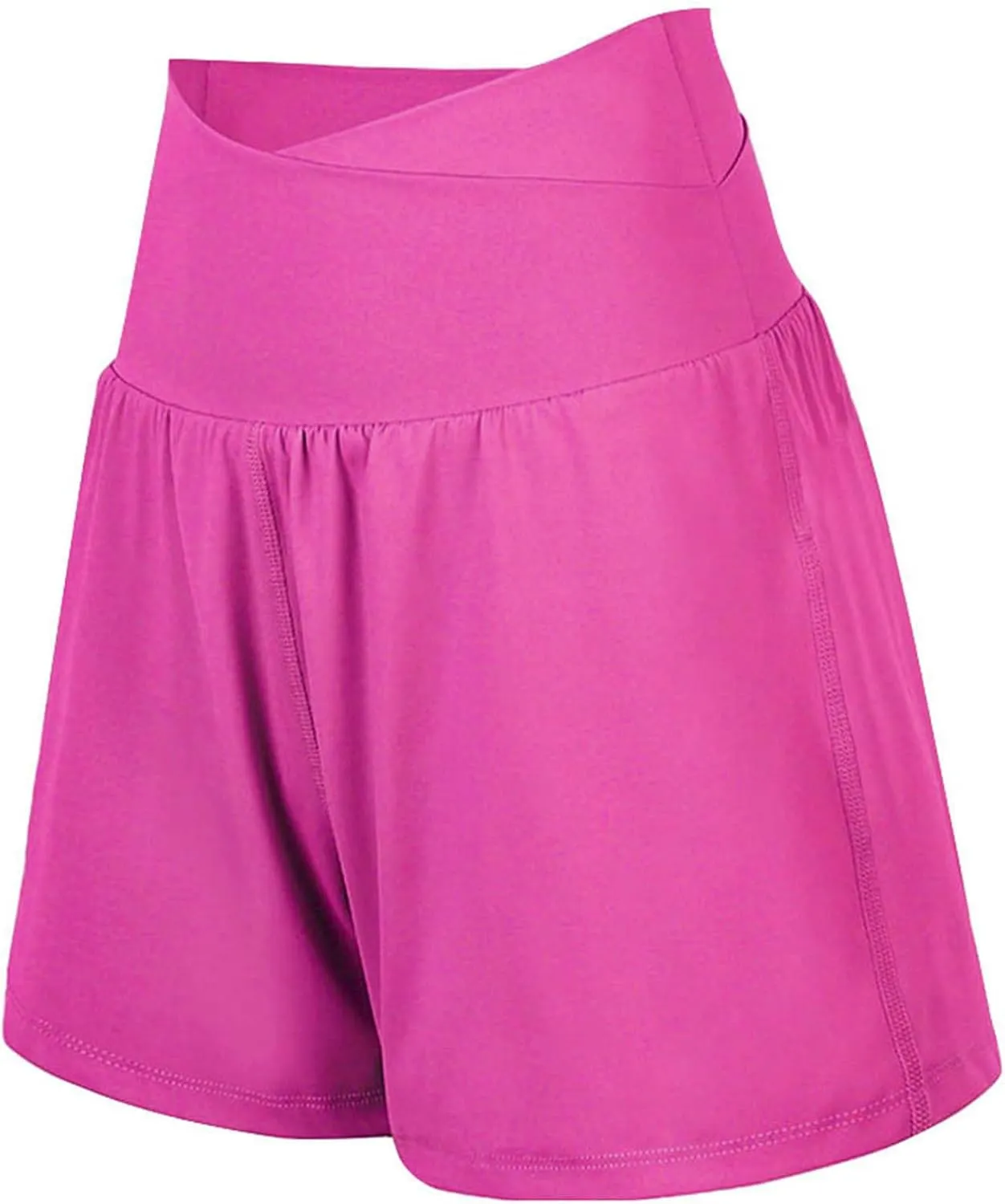 Crossover Flowy Shorts for Women 2 in 1 Athletic Gym Workout Butterfly Short Sweat Cute Yoga Skirt Skort with Pockets