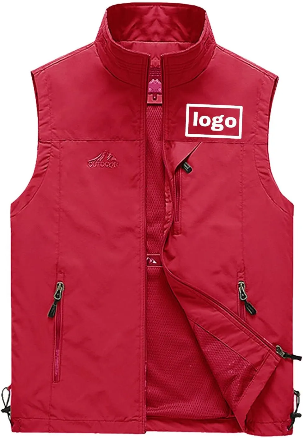 Custom Vest for Men Customize Sleeveless Jacket Lightweight Travel Hunting Fishing Outerwear Vests