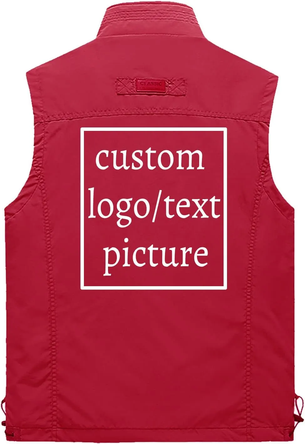 Custom Vest for Men Customize Sleeveless Jacket Lightweight Travel Hunting Fishing Outerwear Vests