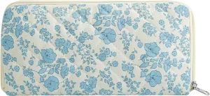 Cute Floral Bag for Makeup Brushes - Ideal for Travel & Daily Use Makeup Brushes Pouch for Women (Blue Floral)