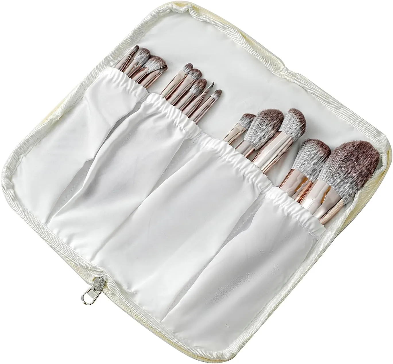Cute Floral Bag for Makeup Brushes - Ideal for Travel & Daily Use Makeup Brushes Pouch for Women (Purple Floral)