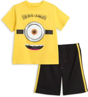 Despicable Me Minions T-Shirt and Shorts Outfit Set Infant to Big Kid