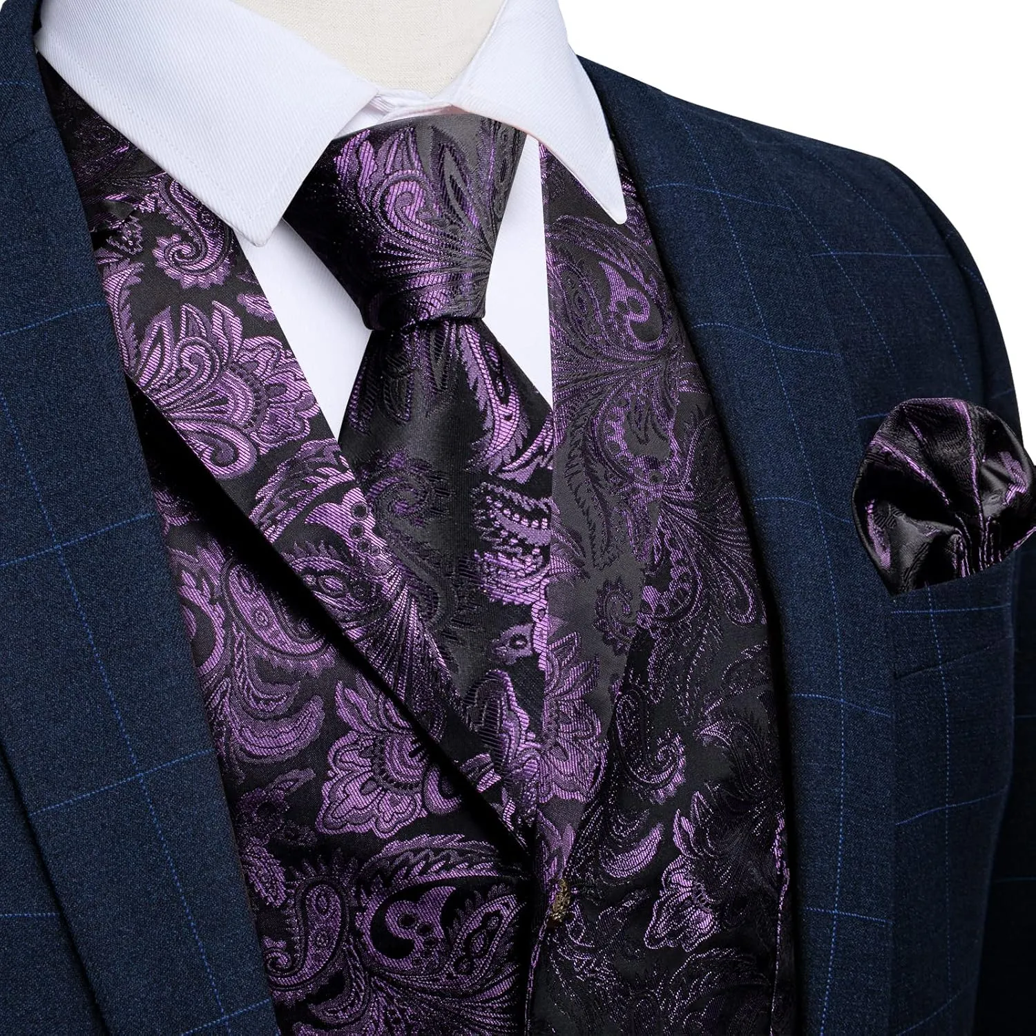 DiBanGu Men's Formal Suit Waistcoat - Business & Casual Dress Vests
