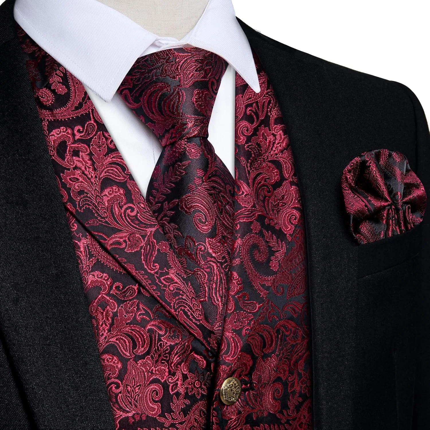 DiBanGu Men's Formal Suit Waistcoat - Business & Casual Dress Vests