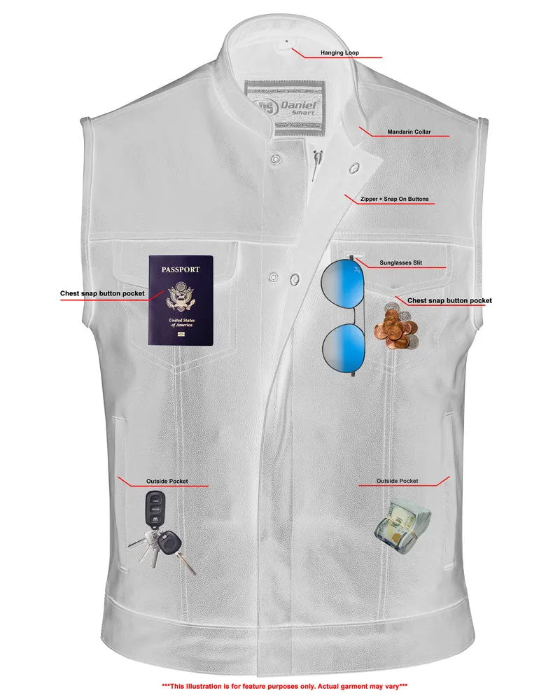 DS189A Smart Access Pockets, Milled Cowhide, Scoop Collar & Hidden