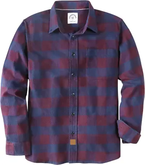 Dubinik Flannel Shirt for Men Plaid Mens Button Down Long Sleeve Shirts Soft Pure Cotton Casual Shirts Regular Fit