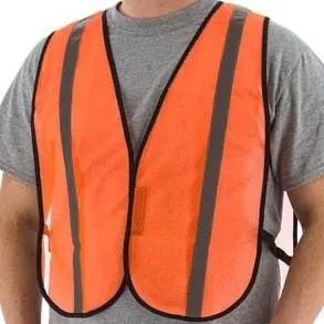 Economical High Visibility Mesh Site Safety Vest - Velcro Close (PK 50 Vests)