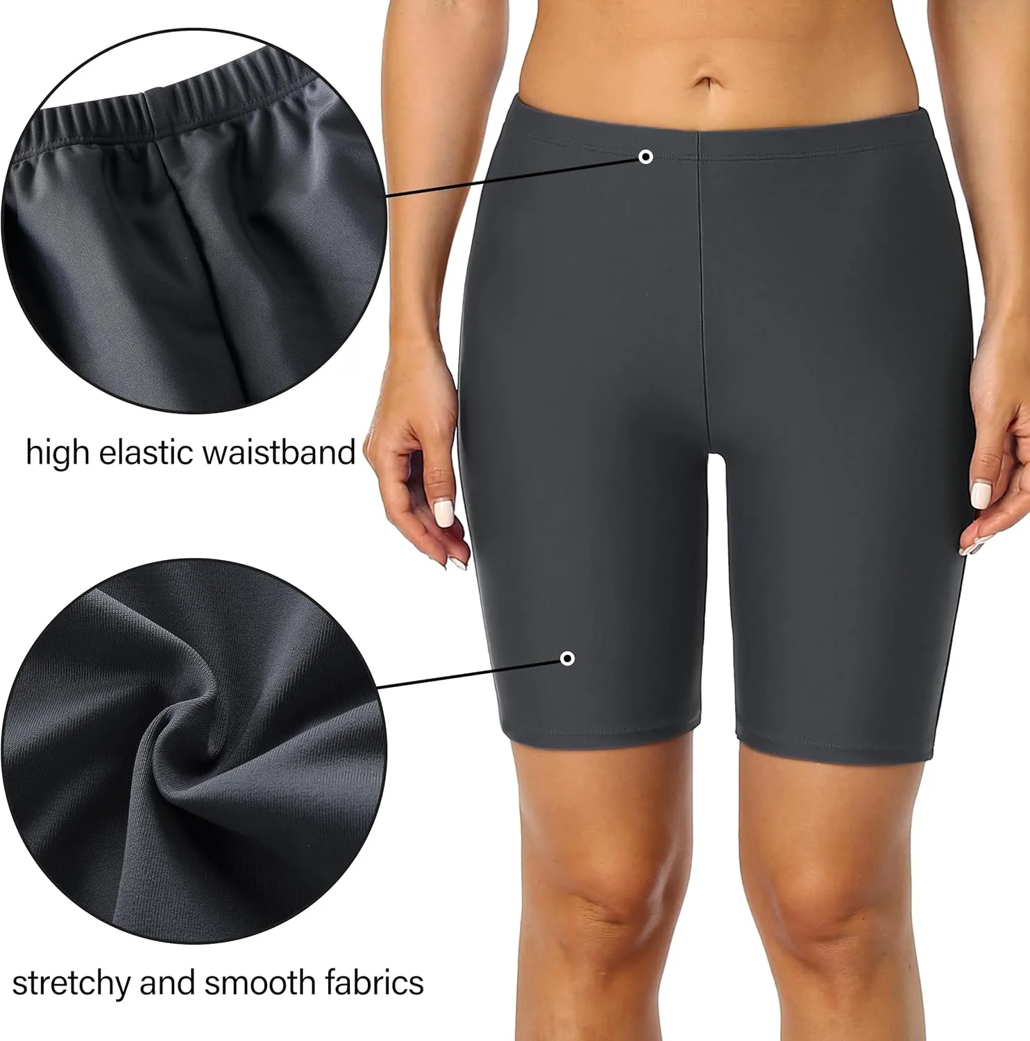 Firpearl Women's Swim Shorts UPF50  Sport Board Shorts Plus Size Tankini Swimsuit Bottom