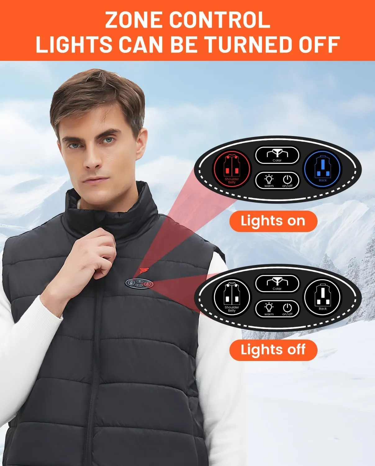 Flyhare Heated Vest for Men with Battery Pack Included, Warming Men's Heated Vest Electric, Lightweight Heated Jacket