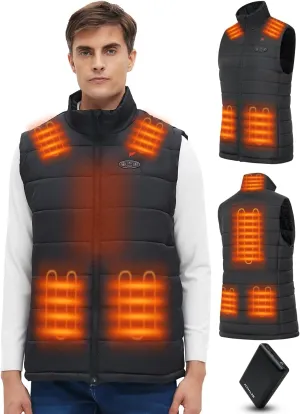 Flyhare Heated Vest for Men with Battery Pack Included, Warming Men's Heated Vest Electric, Lightweight Heated Jacket