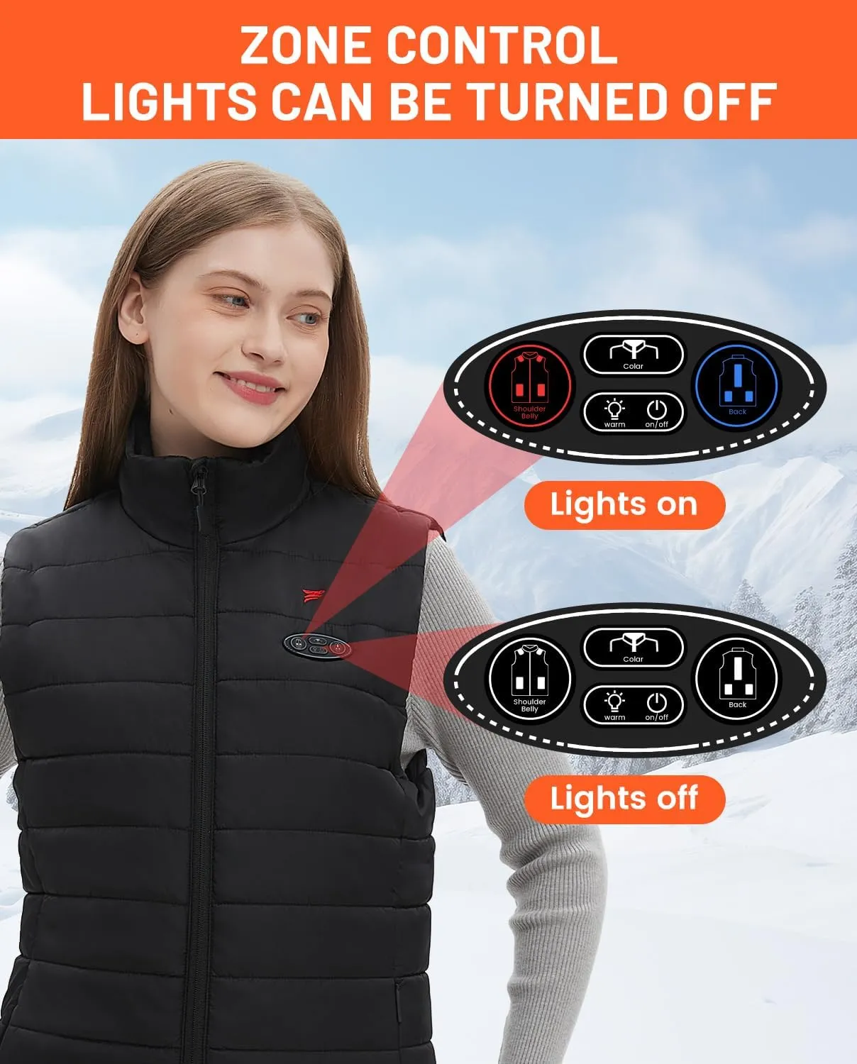 Flyhare Women's Heated Vest With Battery Pack, Warming Lightweight Vest for Hiking/Golfing