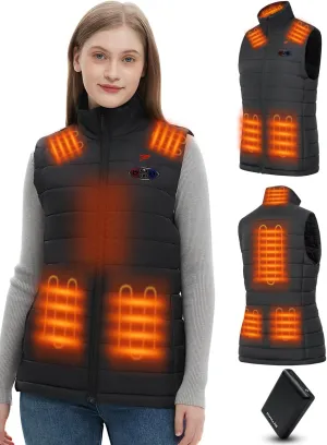 Flyhare Women's Heated Vest With Battery Pack, Warming Lightweight Vest for Hiking/Golfing